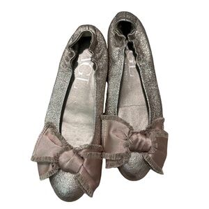 AGL - Pre-Loved Rose Gold Metallic Bow Flats